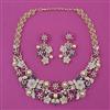 American Diamond Pearl Necklace with Carat Plating