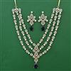 American Diamond Pearl Necklace with 2 Tone Plating