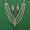 American Diamond Pearl Necklace with 2 Tone Plating