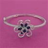 American Diamond Openable kada with Rhodium Plating