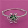 American Diamond Openable kada with Rhodium Plating