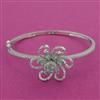 American Diamond Openable kada with Rhodium Plating