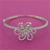 American Diamond Openable kada with Rhodium Plating