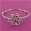 American Diamond Openable kada with Rhodium Plating