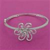 American Diamond Openable kada with Rhodium Plating