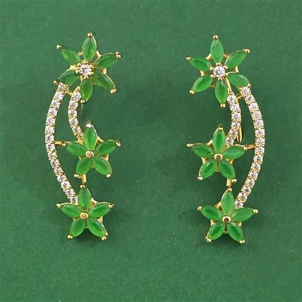 American Diamond Earcuff with Gold Plating