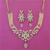 American Diamond Pearl Necklace with Carat Plating
