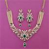 American Diamond Pearl Necklace with Carat Plating