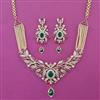 American Diamond Pearl Necklace with Carat Plating