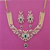 American Diamond Pearl Necklace with Carat Plating