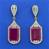 American Diamond Classic Earring with Mehndi Plating