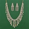 American Diamond Classic Necklace with Rhodium Plating 2 Tone Plating Mehndi Plating