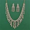 American Diamond Classic Necklace with Rhodium Plating 2 Tone Plating Mehndi Plating