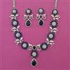 American Diamond Classic Necklace with Rhodium Plating