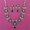American Diamond Classic Necklace with Rhodium Plating