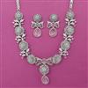 American Diamond Classic Necklace with Rhodium Plating