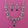 American Diamond Classic Necklace with Rhodium Plating