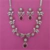 American Diamond Classic Necklace with Rhodium Plating