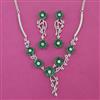 American Diamond Classic Necklace with Rhodium Plating