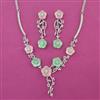 American Diamond Classic Necklace with Rhodium Plating