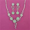 American Diamond Classic Necklace with Rhodium Plating