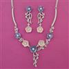 American Diamond Classic Necklace with Rhodium Plating