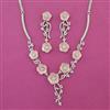 American Diamond Classic Necklace with Rhodium Plating