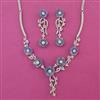 American Diamond Classic Necklace with Rhodium Plating