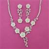 American Diamond Classic Necklace with Rhodium Plating