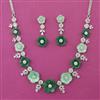 American Diamond Classic Necklace with Rhodium Plating