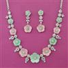 American Diamond Classic Necklace with Rhodium Plating
