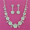 American Diamond Classic Necklace with Rhodium Plating