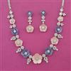 American Diamond Classic Necklace with Rhodium Plating