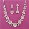 American Diamond Classic Necklace with Rhodium Plating