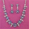 American Diamond Classic Necklace with Rhodium Plating