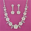American Diamond Classic Necklace with Rhodium Plating