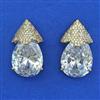American Diamond Classic Earring with Mehndi Plating