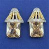 American Diamond Classic Earring with 2 Tone Plating