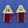 American Diamond Classic Earring with 2 Tone Plating