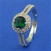 American Diamond Adjustable Ring with Rhodium Plating