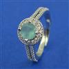 American Diamond Adjustable Ring with Rhodium Plating