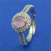 American Diamond Adjustable Ring with Rhodium Plating