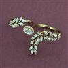 American Diamond Classic Ring with Rhodium Plating 2 Tone Plating Mehndi Plating