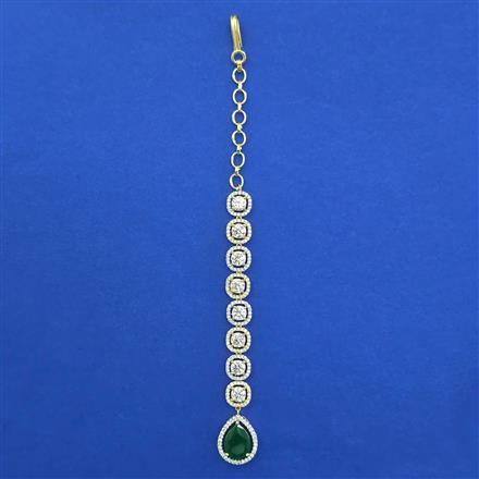 American Diamond Classic Tikka with 2 Tone Plating