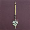 American Diamond Classic Tikka with Rhodium Plating 2 Tone Plating Mehndi Plating