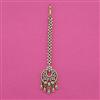 American Diamond Classic Tikka with Rhodium Plating 2 Tone Plating Mehndi Plating