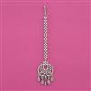 American Diamond Classic Tikka with Rhodium Plating 2 Tone Plating Mehndi Plating
