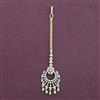 American Diamond Classic Tikka with Rhodium Plating 2 Tone Plating Mehndi Plating
