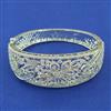 American Diamond Broad Kada with Rhodium Plating 2 Tone Plating Mehndi Plating