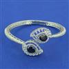 American Diamond Openable kada with Rhodium Plating